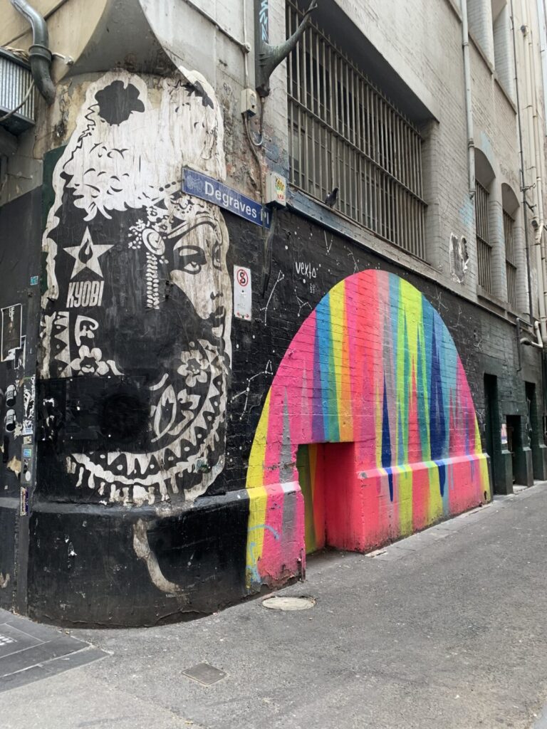 メルボルンのアートホーザーンレーン。アートの中心。