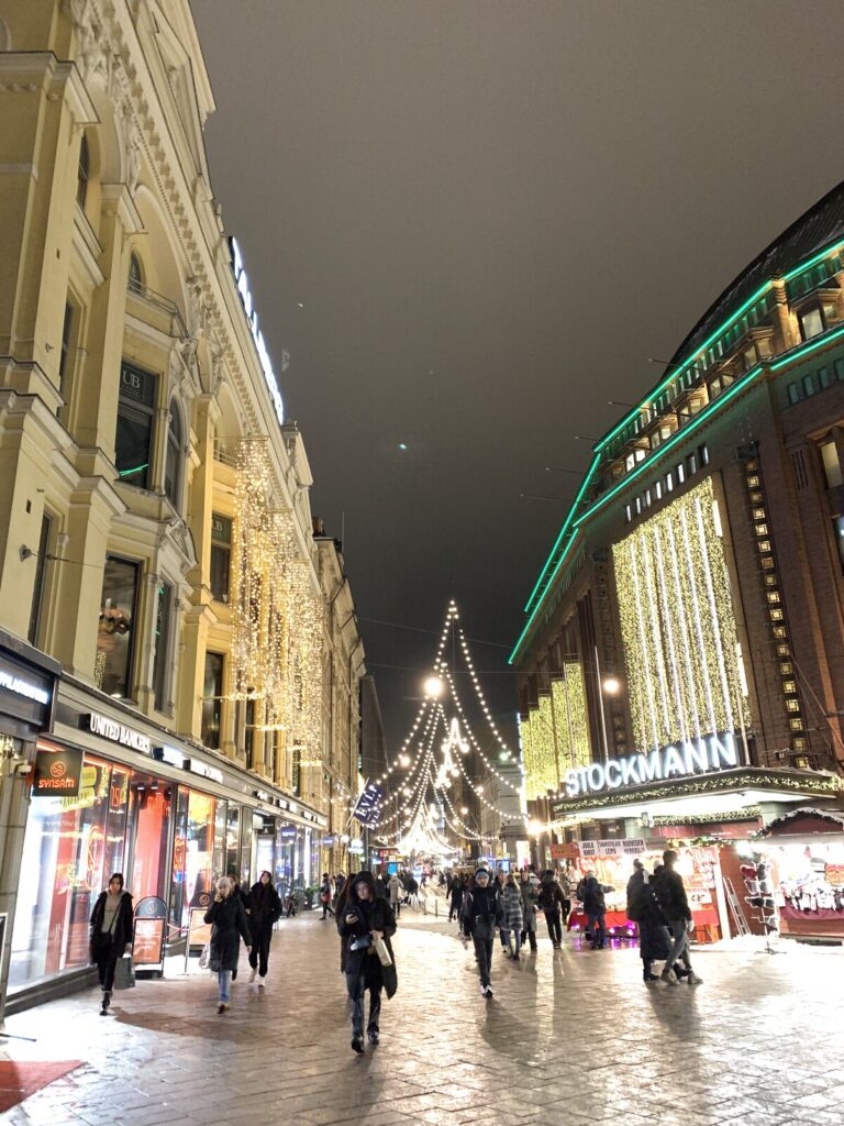 ストックマンデパート前のクリスマスナイト